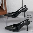 thumbnail image 3 of Vibrex Slingback Heels for Women Pointed Closed Toe high Heels Office Work Shoes Women's Pumps for Business Casual Casual Solid Color High Heels Shoes, 3 of 9
