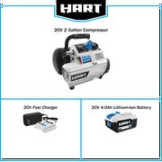 HART 20-Volt 2 Gallon Compressor Kit, (1) 4Ah Lithium-Ion Battery