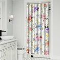 thumbnail image 2 of Waterproof Pioneer Shower Curtain 36x72 Inch Polyester Unique Colorful Floral Shower Curtain for Bathroom Hotel Home Decor with 7 Plastic Hooks, 2 of 5
