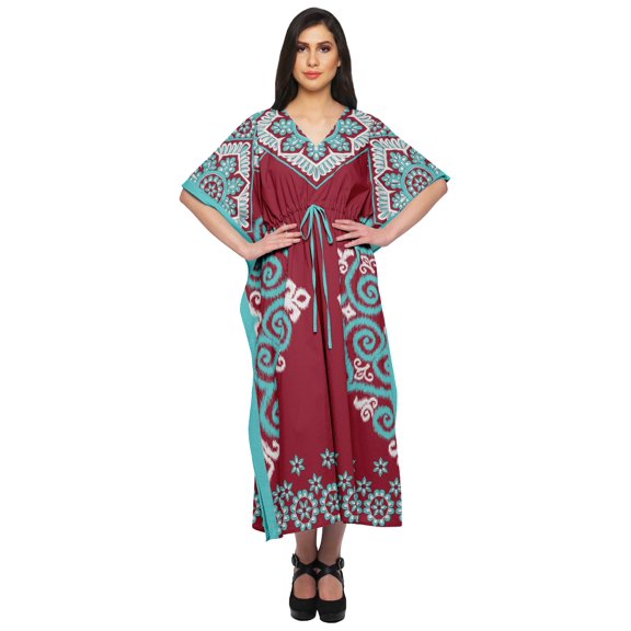 Moomaya Long Caftan Maxi Dress Beach Swimwear Cover Up Womens Kaftan Plus Size