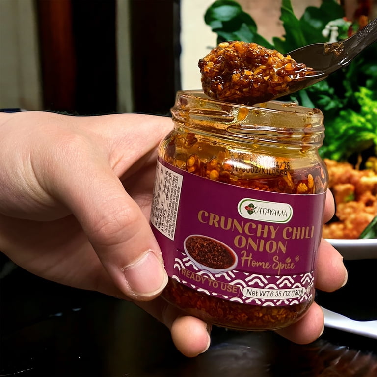 Katayama Mini Crunchy Chili Onion Oil – Spicy Umami Topping 3.18oz