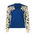 thumbnail image 4 of YUNAFFT Women's Fashion Sweater Clearance, Fashion Women Print Patchwork Long Sleeve Pullover Loose Sweater, 4 of 9