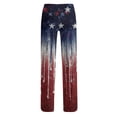thumbnail image 4 of Women's America 250th Anniversary Comfy Pajama Pants Elastic Drawstring Pajama Pants USA Themed Printed Wide Leg Lounge Long Pj Sleep Trousers with Pockets, 4 of 4
