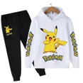 thumbnail image 1 of Conjunto de sudadera con capucha de Pikachu para niño y niña, ropa deportiva Kawaii con capucha para bebé, Pantalones, 1 of 1