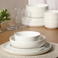 thumbnail image 2 of Juego de vajilla Gibson Home Oslo de porcelana, 16 piezas, blanco, 2 of 7