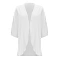 thumbnail image 6 of BXINGOHAI Cardigan for Women 3/4 Sleeve Lightweight Summer Cardigan Loose Beach Cover Up White S, 6 of 7
