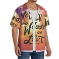 thumbnail image 4 of Xecao offers the Not All Who Wander Are Lost for Men's Casual Short-sleeved Shirt, a button-up collared shirt with a pocket, perfect for beach vacations and yacht travel in the X-Large size., 4 of 7
