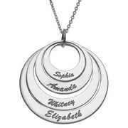 Personalized Women's Family Nesting Circles with Names Necklace -2- 5 Discs