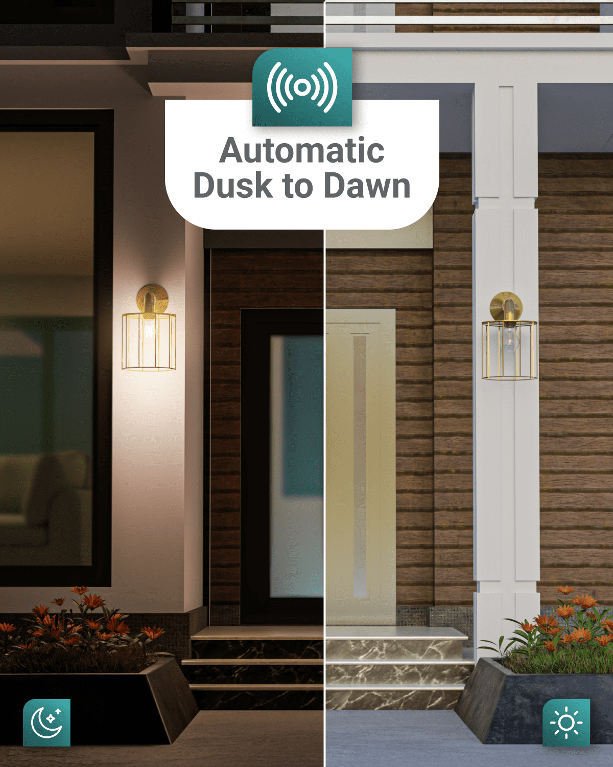 Sunco 6 Pack 9W=60W A19 Dusk to Dawn Outdoor LED Light Bulbs, CRI90 3000K Warm White, 850 Lumens, E26 Medium Base, Photocell Sensor Ambient Decorative Edison Vintage Bulbs, Brigh