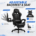 thumbnail image 5 of JaxShark Gaming Chair, Ergonomic Racing Style Computer Desk Chair with Footrest and Lumbar Support,Black, 5 of 8