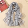 thumbnail image 2 of Nochalofo Scarf for Women Classic Leopard Print Chiffon Scarf Thin Shawl White1One Size, 2 of 3