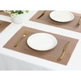 thumbnail image 6 of Unique Bargains Set of 8 Table Placemats Washable Wipeable Table Mat Rose Gold 18x12Inch, 6 of 7