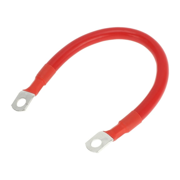 Unique Bargains 1 Pc Battery Inverter Cable Battery Cable 5/16" Lug 1/0 AWG Gauge 1FT Red Tinned Copper