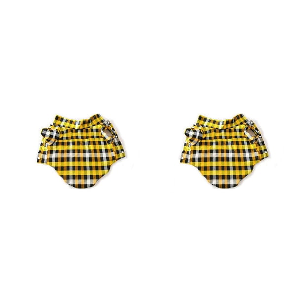 Greeniant Camisa para perros Camisas exquisitas para cachorros Ropa para cachorros Tela escocesa Suministros para mascotas Chaleco para perros cuadros amarillos S 2Conjunto