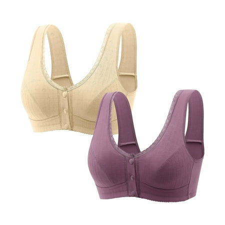 Weikingp Bras for Women  Womens Bra Sports Bras Front Snaps Seniors Wireless Beauty Back Full Coverage Comfor Easy Close Bras Bralettes for Women Plus Size Lingerie Clearance Camouflage Xl