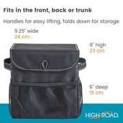 High Road Carganizer Car Storage Organizer with Lid - Multipurpose Small Car Storage Box, Auto Console or Trunk Organizer