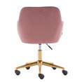 thumbnail image 3 of UWR-Nite Modern Velvet Home Office Chair, Adjustable Swivel Office Chair for Living Room, Cute Desk Chair for Teen Girl, Upholstered Task Chair Accent Chair Executive Chair Vanity Desk Chair, 3 of 6