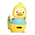 thumbnail image 3 of Orinal de entrenamiento para ir al baño Asiento cómodo para orinal Inodoro realista Inodoro para bebés Amarillo, 3 of 9