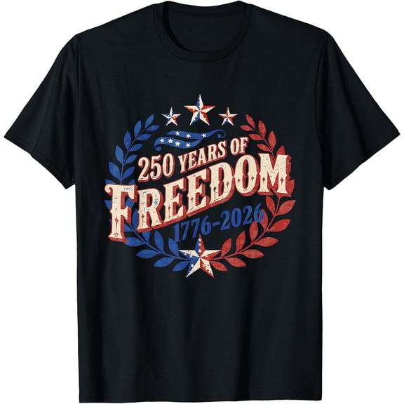 Men's 250 Years America Anniversary 250th Independence Day Freedom T-Shirt, Comfortable Breathable Soft Tee, Men's 100% Cotton Graphic T-Shirt 180gsm