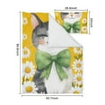 thumbnail image 5 of Cat with Bow Tie and Daisies Duvet Cover and Pillowcase Set for Single Bedding, Bedroom Accessories for Kids Teens, 5 of 5