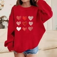 thumbnail image 5 of NAISIBABY Girls Sweatshit with Fleece Lined (1-13T), Heart Prints Long Sleeve Crewneck Fall Winter Fashion Valentine's Day Tops Red 6T, 5 of 5