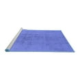 thumbnail image 2 of Ahgly Company Machine Washable Indoor Round Oriental Blue Industrial Area Rugs, 8' Round, 2 of 4