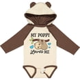thumbnail image 3 of Inktastic My Poppy Loves Me with Sloth and Hearts Boys or Girls Long Sleeve Baby Bodysuit, 3 of 5