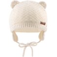 thumbnail image 3 of JANGANNSA Gorro de punto lindo para niños y niñas, gorro de Navidad cálido con orejeras, gorro de invierno para bebés de 0 a 2 años, 3 of 3