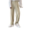 thumbnail image 1 of Pantalones de traje para hombre, pierna recta, pierna ancha, suaves, transpirables, elásticos, pantalones casuales sueltos para primavera y otoño, color caqui XL, 1 of 8