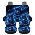 thumbnail image 2 of KUIFORTI Cool Wolf Car Seat Covers Full Set 4 Pcs Front Seats and Rear Bench Cover Protector Removable Automotive Accessories Easy to Install Universal for Cars Truck SUV Van, 2 of 7