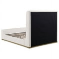 thumbnail image 4 of Nala Upholstered Eastern King Wingback Platform Sleigh Bed Cream, 4 of 4