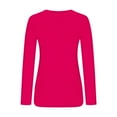 thumbnail image 3 of Jalioing Women's Slim Basic T Shirt Long Sleeve Scoop Neck Casual Tee Shirts Solid Color Fashion Undershirts, 3 of 5