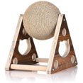 thumbnail image 1 of -Juguete para gatos, poste rascador, alfombra rascadora, base de madera, pelota rascadora para gatos, área de juegos y percha, tablero de sisal, rascador para gatitos y gatos, 1 of 6
