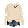 thumbnail image 2 of Jsaierl Womens Halloween Sweatshirts Spooky Pumpkin Ghost Graphic Sweatshirt Soft Crewneck T-shirt Long Sleeve Holiday Pullover Tops Halloween Party Supplies, 2 of 8