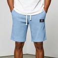 thumbnail image 2 of Zshosam Mens Workout Shorts Big and Tall Men's Core Performance Shorts, Knee-Length Training Shorts (Light Blue,3XL), 2 of 4