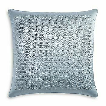 Hudson Park Collection Cotton Blend Embroidered Tile Pillow Sham - EURO - Blue