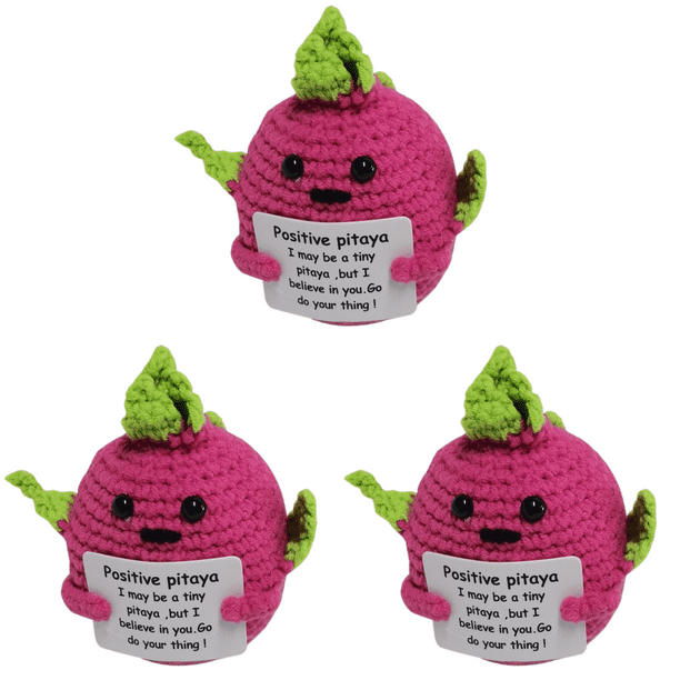 Juguete Patata Punto Con Tarjeta Positiva Muñecas Ganchillo Inspiradoras Regalos para (J)