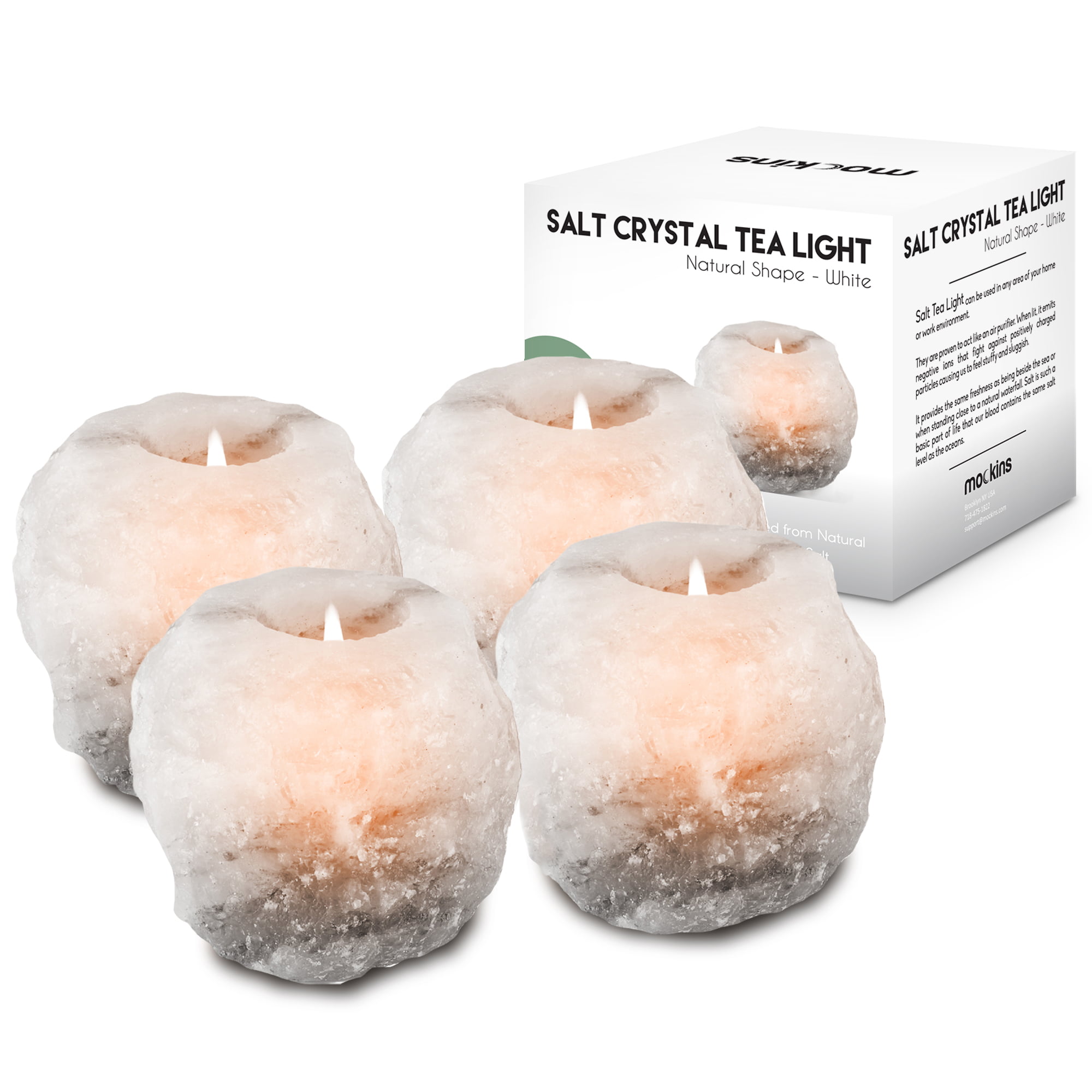 Pack of 3 x Himalayan Salt t.light metal candel holder+1-2 kg salt lamp a 