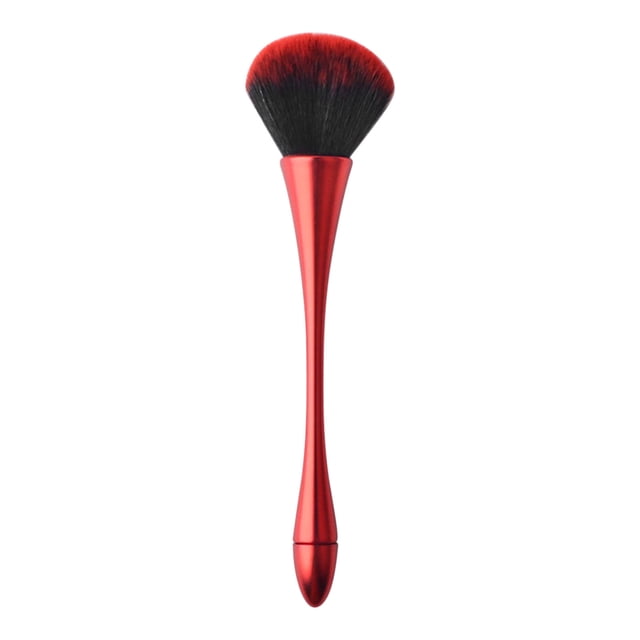 Fiudx Juego de Brochas de Maquillaje, Brochas Cosméticas de Nailon Suave, Brocha para Rubor, Sombra de Ojos y Labios con Mango de Madera, Uso Profesional y Personal, Diseño En Forma de "S", Fácil de