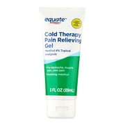 Equate Cold Therapy Pain Relieving Gel Tube, 4% Menthol Analgesic, 3 fl oz
