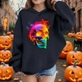 thumbnail image 3 of bbymog Halloween Sweatshirt Tops for Girls Boys Fashion Funny Skull Long Sleeve Hoodies for Teen Girls Casual Boys Hoodie Sweatshirts Navy C 4 Years, 3 of 10