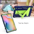 thumbnail image 3 of Galaxy Tab S6 Lite 10.4" Case (SM-P610/P615/P613/P619), Epicgadget Hybrid Shockproof Rugged Drop Protection Cover with Kickstand for Samsung Galaxy Tab S6 Lite 10.4 Inch 2020/2022 (Navy Blue/Green), 3 of 5