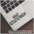thumbnail image 1 of No Excuses Motivational Vinyl Lettering Wall Decal Sticker (Shadow 2" H x 4.5" L, Black), 1 of 1