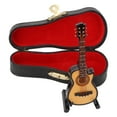 thumbnail image 3 of Modelo de Guitarra Eléctrica En Miniatura ANGGREK Adorno De Tilo Hecho A Mano Con Soporte Para Guitarra, 3 of 7