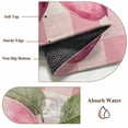 thumbnail image 5 of Spring Cherry Runner Rugs 2x6 ft Sweet Pink Plaid Linen Texture Washable Hallway Rugs Non-Slip Floor Mats Absorbent Carpet Bedside Runners for Bedroom Kitchen Bathroom Laundry Room, 5 of 9