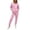Pink, variant on Women 2 Piece Fleece Tracksuit Zip Up Long Sleeve Hoodies Elastic Waist Joggers Fall Athletic Running Casual Outfits S-3XL