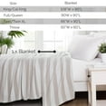 thumbnail image 6 of Southshore Fine Living, Inc. 100% Cotton King Blanket for Bed, All Season Comfort, Taupe and White, 6 of 9