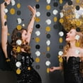 thumbnail image 5 of Cheerland Gold Back Circle Dots Garland streamers Party Decorations Hanging Backdrop Decoration, 5 of 8