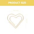 thumbnail image 3 of Shisuyan 100pcs Heart Shaped Paper Clips Metal Holding Paper School, 3 of 8