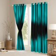 thumbnail image 3 of Homewish Modern Geometric Stripe Curtains Pack of 2 (42x84 Each).Abstract Waves Lines Curtains Blackout,Black Cyan Bedroom Curtains For Boys Kids,Microfiber Bedroom Decor, 3 of 6